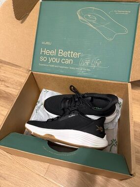 Like new, KURU Women's Black and White Sneakers (ATOM 2)